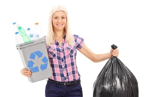 Professional waste clearance team at work